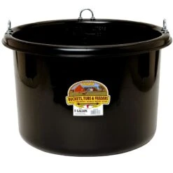 Little Giant Black 8 Gallon Plastic Round Feeder
