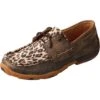 Twisted X Women's Distressed Leopard Bomber Boat Shoes -HORSE TACK Store 78633 default l