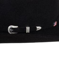 American Hats 7X Black Rancher Crease 4 1/4in. Brim Felt Cowboy Hat 9 American Hats 7X Black Rancher Crease 4 1/4in. Brim Felt Cowboy Hat -HORSE TACK Store 7XRCBLKS42 3