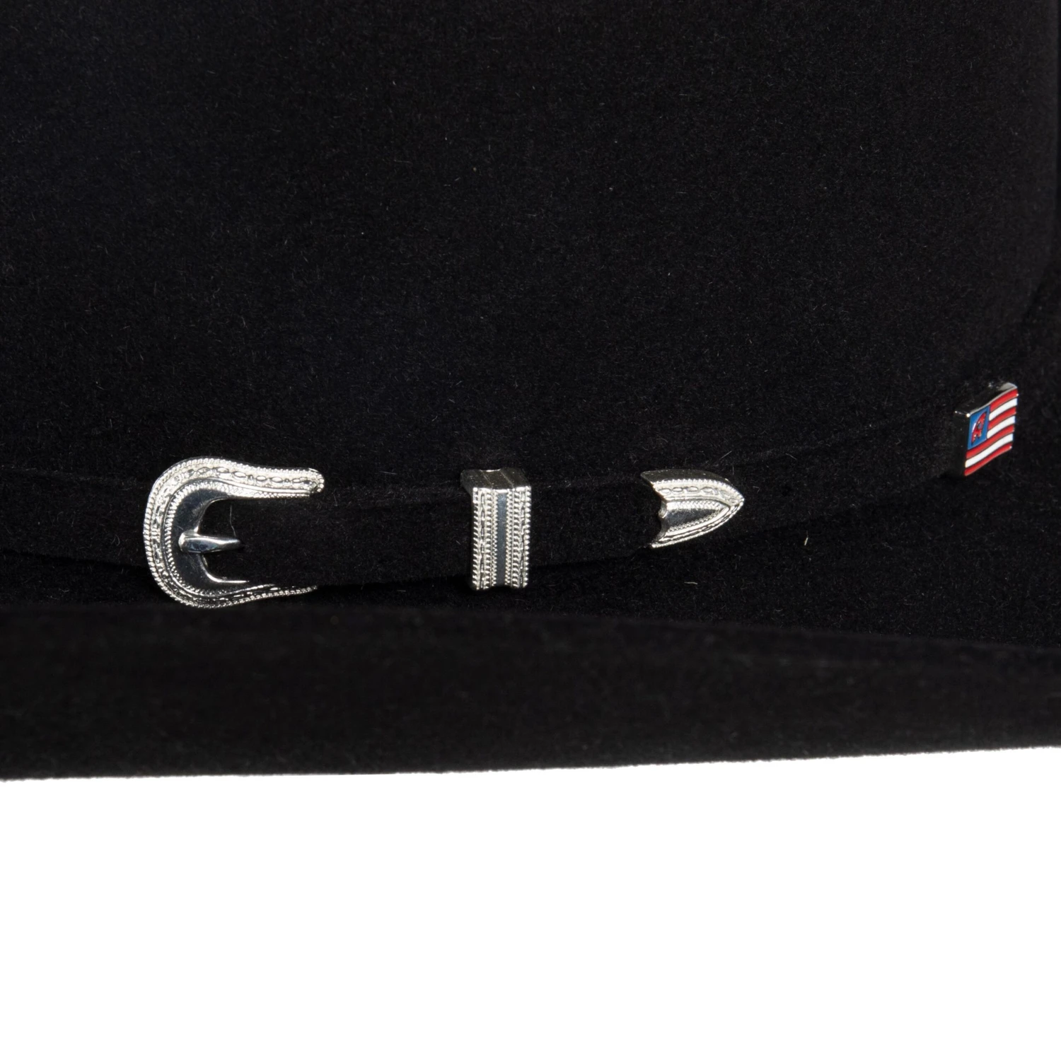 American Hats 7X Black Rancher Crease 4 1/4in. Brim Felt Cowboy Hat 6 American Hats 7X Black Rancher Crease 4 1/4in. Brim Felt Cowboy Hat - Image 4