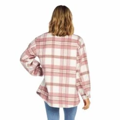 Women's Mud Pie Blush Highland Plaid Shacket -HORSE TACK Store 80340037BS 3
