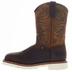 Weinbrennerusa Thorogood Men's Square Wellington Pebble Brown Steel Toe Boot -HORSE TACK Store 804 4331 03
