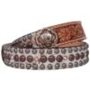 Men's Double J Roan Cowhide Studed Belt