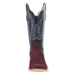 R Watson Boots Men`s Rhubarb Roughout 13` Black Sinatra Top Cutter Toe Boot -HORSE TACK Store 8211 2