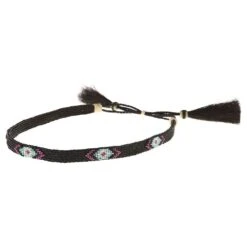 Austin Accent Inc. Horsehair 5 Strand W/Beaded Black Hat Band