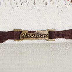American Hats Fancy Vent Ivory 4 1/4in. Brim Chocolate Cord Straw Hat -HORSE TACK Store 8300S2CCHOC42 22