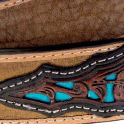 Gem Dandy Accessories Roper Men's Belt With Turquoise Inlay Tabs -HORSE TACK Store 8633500 210 1