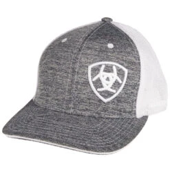 Men's M F Western Grey Logo W/Mesh Back Cap