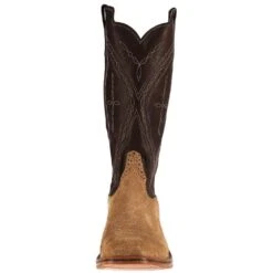 Men's NRS Ride Ready Rios Of Mercedes Tan Crazy Horse Roughout Chocolate Remuda Top Boots -HORSE TACK Store 9053T 1