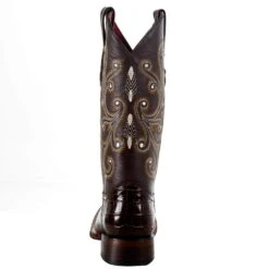 Ferrini Women's Chocolate Gator Belly Print Cowgirl Boots -HORSE TACK Store 9079309065B 4