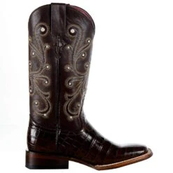 Ferrini Women's Chocolate Gator Belly Print Cowgirl Boots -HORSE TACK Store 9079309065B 5