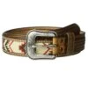 Ariat Men's Brown Aztec Beaded Belt