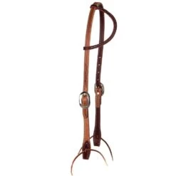 NRS Tack Two Tone Latigo Lined Single Ear Headstall