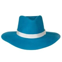 Women's M+F Turquoise With White Band Fashion Hat -HORSE TACK Store 98T7891333 1