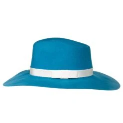 Women's M+F Turquoise With White Band Fashion Hat -HORSE TACK Store 98T7891333 2