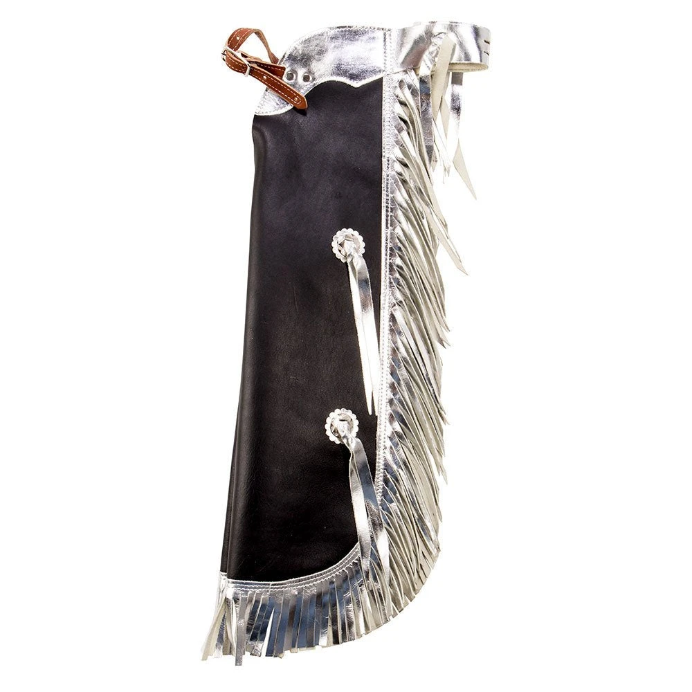 Saddle Barn Tack Kids Black And Silver Rodeo Chaps 3 Saddle Barn Tack Kids Black And Silver Rodeo Chaps