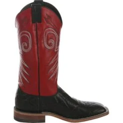 Men's Justin Bent Rail Black Wildebeest Cowboy Boots -HORSE TACK Store BR319 right
