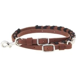 Martin Saddlery 5/8in Latigo Laced Barrel Rein -HORSE TACK Store BR58BLBLK1