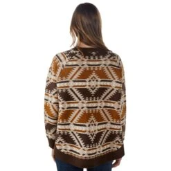 Cotton And Rye Outfitters Women's Southwestern Knit Concho Tassel Sweater -HORSE TACK Store CRK526M 05