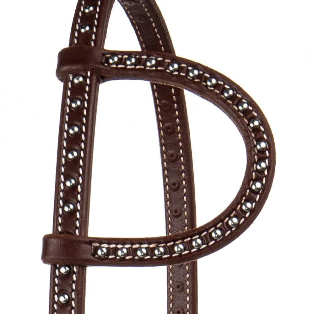 NRS Tack Dotted Pineapple Knot Single Ear Headstall 4 NRS Tack Dotted Pineapple Knot Single Ear Headstall - Image 2