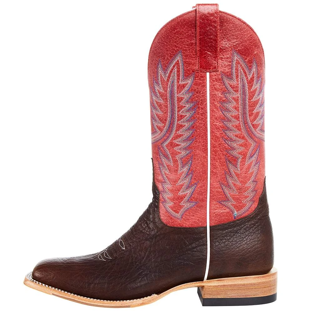 Horsepower Boots Men`s HP Top Hand Brown Shrunken Shoulder 13` Red Sinsation Top Boot 6 Horsepower Boots Men`s HP Top Hand Brown Shrunken Shoulder 13` Red Sinsation Top Boot - Image 4