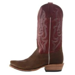 Horsepower Men`s Top Hand Waxy Commander Roughout 13` Red Top Cutter Toe Boot -HORSE TACK Store HP9501 3