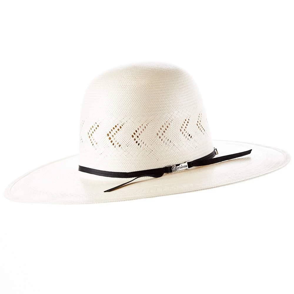 American Hats AHC JC4210 2 Cord Black Band 4 1/4in. Brim Open Crown Straw Cowboy Hat 4 American Hats AHC JC4210 2 Cord Black Band 4 1/4in. Brim Open Crown Straw Cowboy Hat - Image 2