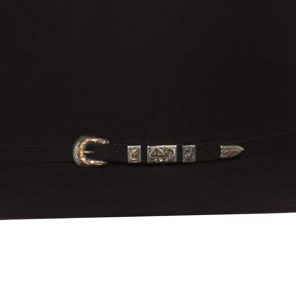 Jw Brooks Custom Hats 100X Black 4 1/4` Brim Felt Hat 6 Jw Brooks Custom Hats 100X Black 4 1/4` Brim Felt Hat - Image 4