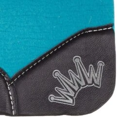 Best Ever Pads Kush 3/4 Inch Turquoise Felt Saddle Pad With Black Wear Leathers -HORSE TACK Store KUSH 34 TURQ 04