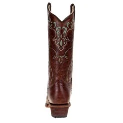 Circle G Women`s Brown/Turq Embroidere Snip Toe Boot -HORSE TACK Store L5493 9845