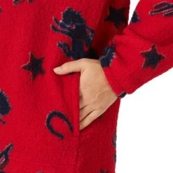 Wrangler Women's Western Print Red Sherpa Hoodie -HORSE TACK Store LWK398R 3