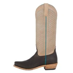 Macie Bean Womens Top Hand Shrunken Grey W/Tan Top Boot 9 Macie Bean Womens Top Hand Shrunken Grey W/Tan Top Boot -HORSE TACK Store M9505 3