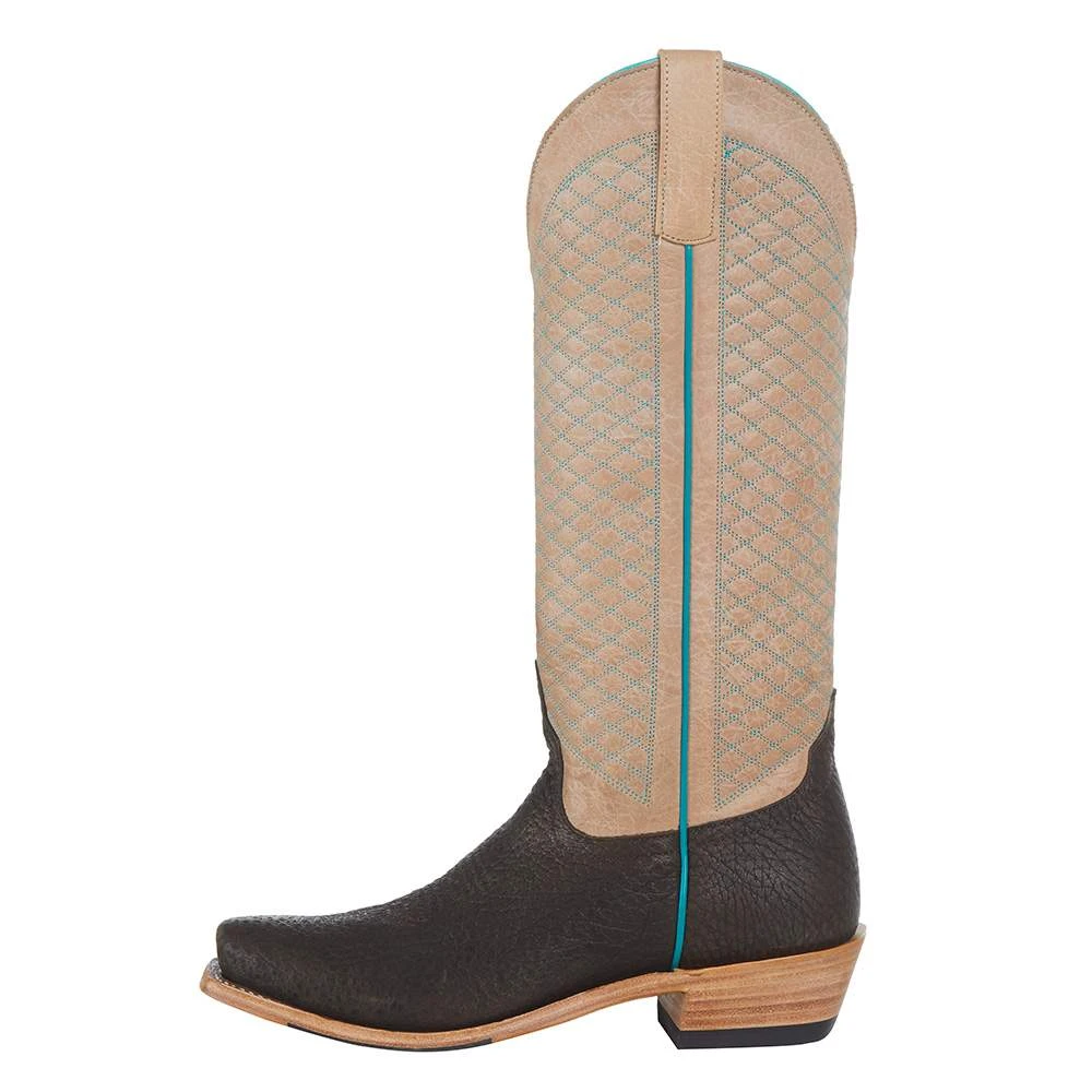 Macie Bean Womens Top Hand Shrunken Grey W/Tan Top Boot 5 Macie Bean Womens Top Hand Shrunken Grey W/Tan Top Boot - Image 3