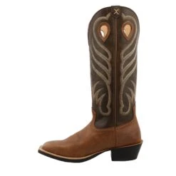 Twisted X Men's Buckaroo Buff Tan Vamp And Burnt Olive Shaft Cowboy Boot 8 Twisted X Men's Buckaroo Buff Tan Vamp And Burnt Olive Shaft Cowboy Boot -HORSE TACK Store MBK0035 02