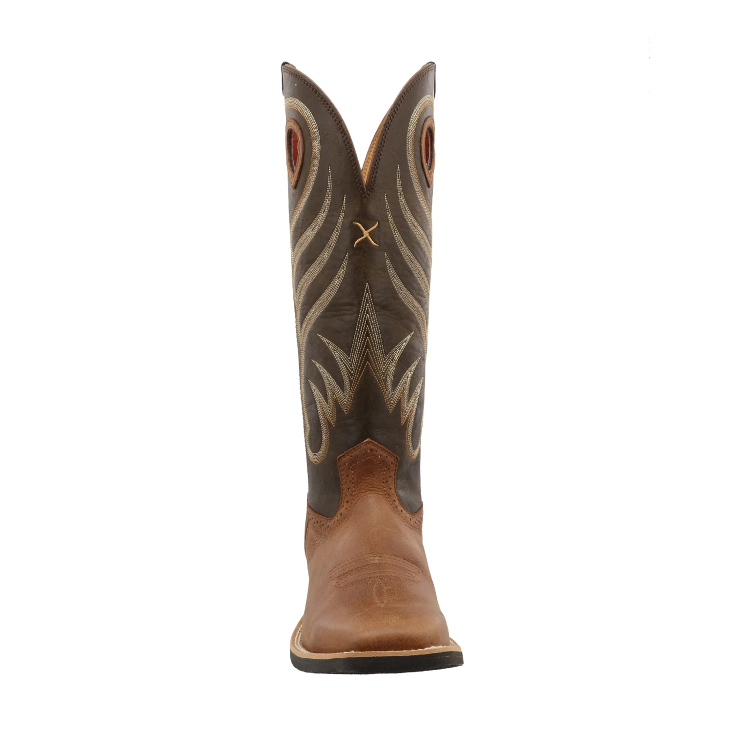 Twisted X Men's Buckaroo Buff Tan Vamp And Burnt Olive Shaft Cowboy Boot 6 Twisted X Men's Buckaroo Buff Tan Vamp And Burnt Olive Shaft Cowboy Boot - Image 4