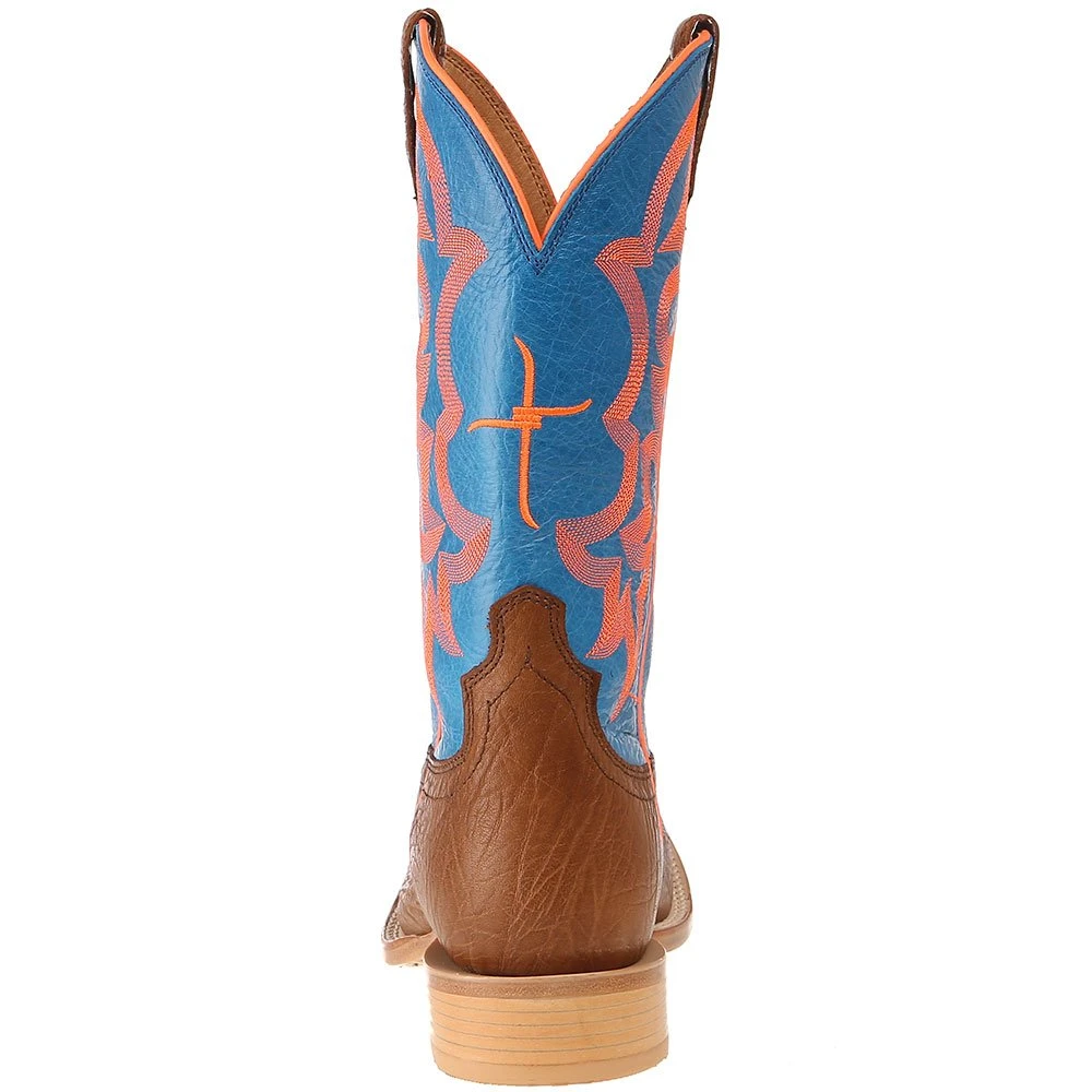 Twisted X Men's Hooey By Cognac Bullhide 12in. Neon Blue Top Cowboy Boots 6 Twisted X Men's Hooey By Cognac Bullhide 12in. Neon Blue Top Cowboy Boots - Image 4