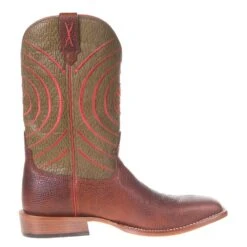 Twisted X Men's Hooey Peanut Distressed 12in. Olive Top Cowboy Boot -HORSE TACK Store MHY0028 4