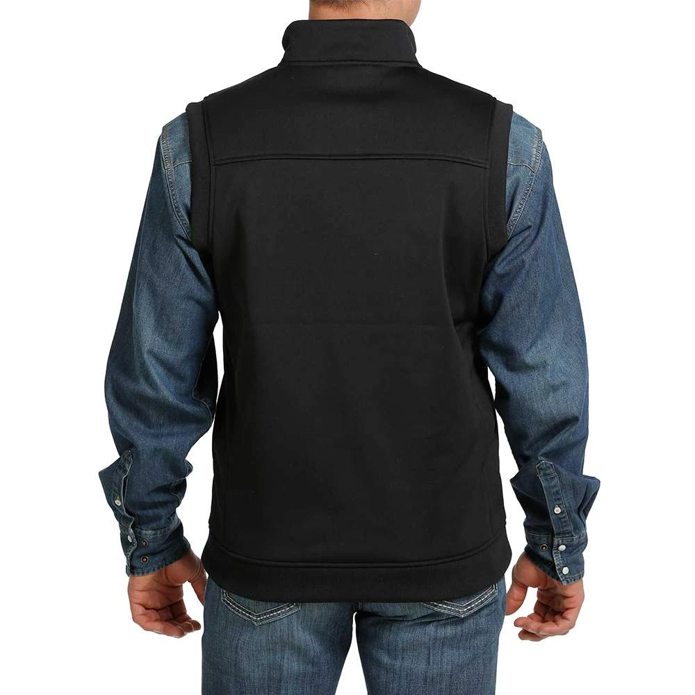 Cinch Men's 1/2 Zip Black Pullover Fleece Vest 4 Cinch Men's 1/2 Zip Black Pullover Fleece Vest - Image 2