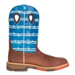 Twisted X Men's Burgandy 12in. Sky Blue Top Cell Stretch Soft Toe Work Boot 11 Twisted X Men's Burgandy 12in. Sky Blue Top Cell Stretch Soft Toe Work Boot -HORSE TACK Store MXB0001 4