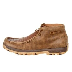 Twisted X Men`s Cellstrech Bomber Chocolate Stamped Shoe -HORSE TACK Store MXC0013 3