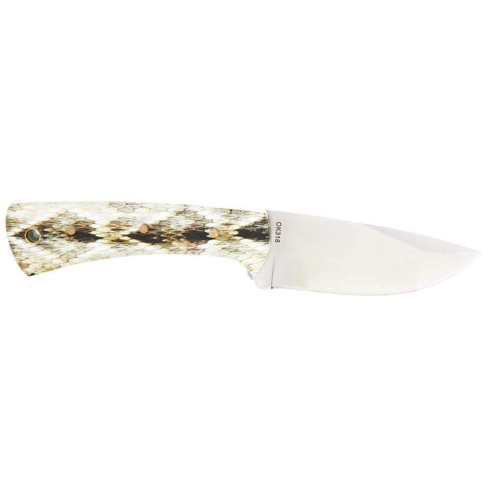 Western Fashion Circle SH Snake Skin Pattern Fixed Blade W/Sheath OK318 4 Western Fashion Circle SH Snake Skin Pattern Fixed Blade W/Sheath OK318 - Image 2