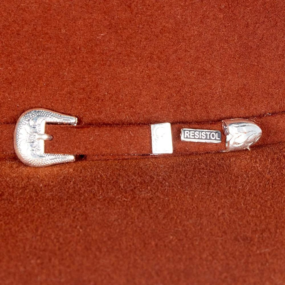 Resistol 6X Rust Midnight 4 1/4in. Brim Open Crown Felt Hat 5 Resistol 6X Rust Midnight 4 1/4in. Brim Open Crown Felt Hat - Image 3