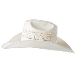 Rodeo King Ivory Cross Open Crown 4 1/2in. Brim Straw Cowboy Hat -HORSE TACK Store RK209 5