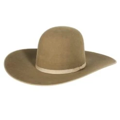 Rodeo King 7X Pecan/Bean Belly Bound Edge 4-1/2 Brim Open Crown Felt Cowboy Hat -HORSE TACK Store RK231 5