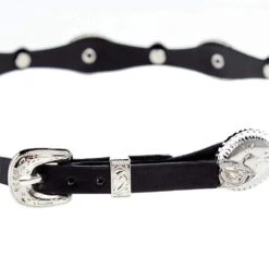 Rodeo King Black Scalloped Hat Band With Silver Conchos -HORSE TACK Store RK2356 3