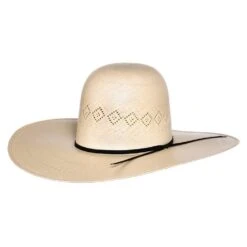 Rodeo King 24K Shantung Diamond 4 1/2in. Brim Open Crown Straw Hat -HORSE TACK Store RK309 42