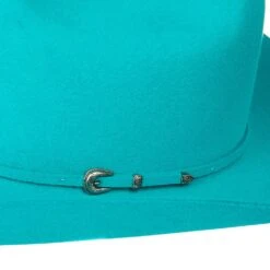 Rodeo King 7X Turquoise 4 1/4in. Brim -HORSE TACK Store RK481 4