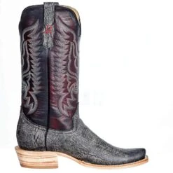 R Watson Boots Men's Smokey Grey Cape Buffalo 13in. Dark Cherry Top Boot -HORSE TACK Store RW7100 1 51