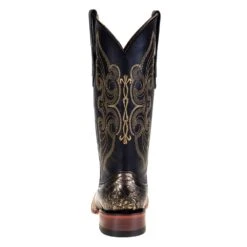 Ferrini Womens Black And Gold Square Toe Boot -HORSE TACK Store S12 3
