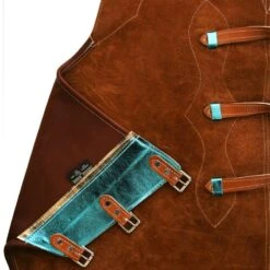 Saddle Barn Tack Brown Turquiose And Gold Rodeo Chaps 10 Saddle Barn Tack Brown Turquiose And Gold Rodeo Chaps -HORSE TACK Store SB27 10BTG 4